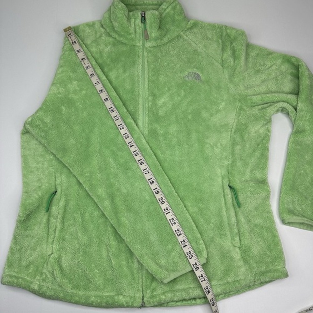 The North Face Osito Fleece Jacket Womens XXL Lime Green Full Zip Soft Fuzzy - Picture 15 of 16